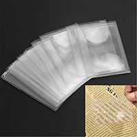 YOUZUO Transparent 3X Credit Card Size Fresnel Lens Magnifier Ultra Thin Pocket Wallet Magnifying Glass Lens (20 Pack)