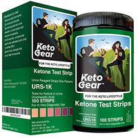 KetoGear Ketone Test Strips (100) Best for Accurate Ketogenic Low Carb Paleo Atkins Diets for Meter Measurements of Urine Ketones, Test Ketosis Levels with Perfect Urinalysis Keto Tester Strips