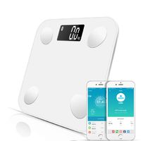 Bluetooth Smart Digital Scale Body Antislip Fat Health Weight Water Muscle Mass BMI Smartphone App Easy Simple Connection Low Power Healthy Life