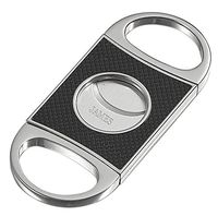 Personalized Visol Cosette Carbon Fiber and Polished Chrome Cigar Cutter with Free Laser Engraving