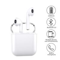 Wireless Earbuds Bluetooth 5.0 True Wireless Earbuds with Microphone Sport Bluetooth Wireless Earphone with Charging Case for iOS, Android (White)
