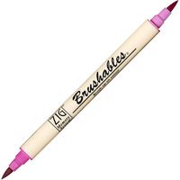 Kuretake ZIG Memory System Dual Brush Tip Marker, Brushables, No.25, Pure Pink (MS-7700-025)