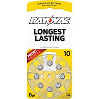 RAYOVAC L10ZA-8ZM Hearing Aid Batteries, 8 pk (Size 10) Camera Accessories