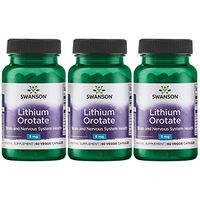 Swanson Lithium Orotate Antioxidant Mood Emotional Wellness Behavior Memory Support Supplement 5 mg 60 Veggie Capsules (Elemental Lithium)