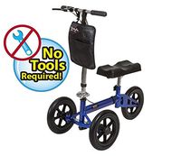 All Terrain Titan - Steerable Knee Scooter Knee Walker Heavy Duty Crutches Alternative in Gray (Blue)