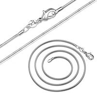 GUAngqi Stainless Steel Round Snake Chain Necklace (Lengths 16",18",20",22",24")