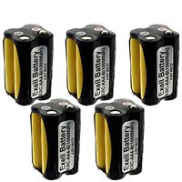5x Exell Custom 4.8V 1000mAh NiCd 4xAA Square Button Top Battery Pack