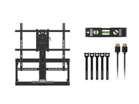 Monoprice Above Fireplace Pull-Down Full-Motion Articulating TV Wall Mount W/Optional Soundbar Mount- for TVs 42in to 65in Max Weight 62 lbs VESA Patterns Up to 600x500 Rotating Height Adjustable