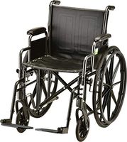 NOVA 16" Steel Wheelchair w/Detachable Desk Arms & Swing Away Footrests