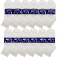 USBingoshop 12 Pairs Mens Physicians Approved Crew Diabetic Socks Cotton 10-13 (12 Pairs DA-White)