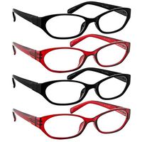 Reading Glasses 3.00 2 Black 2 Red (4 Pack) 9502 TruVision Readers