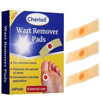 Wart Remover, Wart Removal Plasters Pad, Foot Corn Removal Plaster with Hole, Feet Callus Remove, Soften Skin Cutin Sticker Cure Toe Protector, Relief Pain Removal Warts Plaster 24 Pcs/Box
