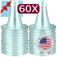 GTB 60X Disposable Digital Ear Thermometer Probe Covers for All Braun ThermoScan Models，Bonus Soft Cloth