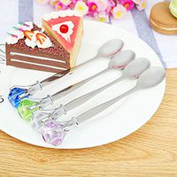 UNAKIM--Rhinestone Stainless Steel Fork Coffee Spoon Dinnerware Tableware Cutlery