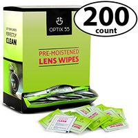 Eyeglass Cleaner Lens Wipes - 200 Pre-Moistened Cleaning Cloths - Glasses Cleaner Wipe Safely Cleans Eye Glasses, Sunglasses, Phone Screens, Electronics, Computer Monitor & Camera Lense | Streak-Free