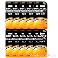 20 Duracell 357 303 A76 PX76 SR44W/SW LR44 AG13 Silver Oxide Battery