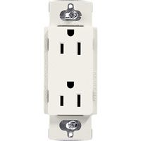 Lutron SCR-15-BI Satin Colors 15A Electrical Socket Duplex Receptacle, Biscuit
