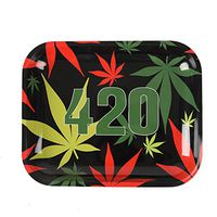 NeraNena Extra Big Metal Rolling Tray 13.3" x 10.7" (420 Black - Large Size)