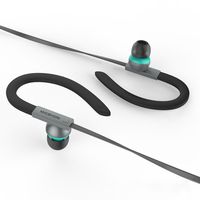 Heigirton Wired in Ear Sports Headphones with Microphone and Ear-Hook Noise-canceling Moving Coil Flat Wire Earbuds for Mobile Phone, Computer, MP3 Player and More