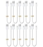 Charging Cables, PASYOU 1FT (0.3M) USB Cable Fast Charging Syncing Charger Cords Short Wires Data Lines Certified Durable Compatible for Phone Xs Max XR X/ 8 Plus/ 7Plus/ 7/ 6s Plus/ 6 Plus - 10 Pack