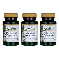 Swanson Potassium Aspartate 99 Milligrams 60 Capsules (3 Pack)