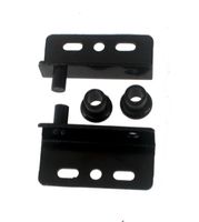 Black Pivot Hinges with Bushing Top and Bottom 2 Sets