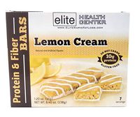 Elite Health Center, Lemon Cream Protein & Fiber Bar, HCG Friendly, Gluten Free, Low Sugar, 1.20 Ounce (Pack of 7)