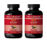 Hair Growth Supplement for Men - DHT Blocker Hair Complex - for Men and Women - Support Healthy Hair Growth - zinc Natural Supplement - 2 Bottles 120 Coated Tablets