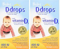 Ddrops hjHsDu Baby 400 IU, Vitamin D, 90 drops 2.5mL, 2 Pack