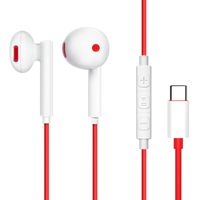 Jelanry USB Type C Earbuds, USB C Microphone Earphones in-Ear Stereo Headphones Built-in DAC Hi-Res Chip Hi-Fi Stereo Headset for Oneplus 7T/ 6T, Google Pixel 4/4XL, Huawei, LG and More Red/White