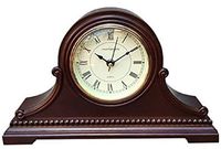 Vmarketingsite Mantel Clocks, Battery Operated, Silent Wood Table Clock with Westminster Chimes On The Hour, Solid Wooden Shelf Decorative Chiming Mantle Clock, 9" x 16" x 3"