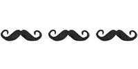 Beistle Handlebar Hairy'stache, 5-Inch, Black