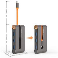 Hcman USB C Hub to HDMI Adapter - 7 in 1 Type C Hub, Compatible with MacBook Pro 2016/2017, Ethernet Port, 1080P VGA,4K HDMI, 3 USB 3.0 Ports, 100W PD, Compatible with Dell XPS,Hp Spectre X360