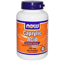 NitikanShop Caprylic Acid 600 Mg - 100 Softgels by Now Foods (1)