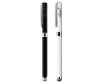 SANOXY 2 in 1 Dual Function Conductive Microfiber Fabric Capacitive Stylus Rollerball Ink Pen (2X Black & White)