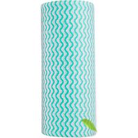Kitchen Paper Towels Disposable Household Towels Water and Oil Absorbing Tissue Wet/Dry Use Printed Dish Cloth (50 Sheets/1 Roll) (Green)