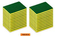 SS Ecom Scouring Pad Set, Cleaning Scrub Sponges for Kitchen, Abrasive Scrubber Sponge Dish Pads for Dishes, Bathroom, Car Wash - Pack of 24