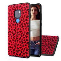 Moiky Winter Warm Soft Flexible TPU Silicone Case for Huawei Mate 20 Lite,Red Cute Leopard Fluffy Case for Huawei Mate 20 Lite,Stylish Unisex Fluffy Velvet Plush Faux Fur Ultra Thin Case Cover