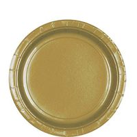 Round Paper Plates | 20ct (10.5 inch, Gold)