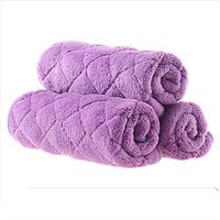 Thicken Double Layer Cleaning Towel Cloth, Absorbent Multifunction Cleaning Rags Dish Towels Soft Washable Dish Cloth -Purple 37x30cm(15x12inch)
