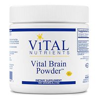 Vital Nutrients - Vital Brain Powder - Support for Brain Health and Cognitive Function - Vegetarian - Natural Lemon Flavor - 180 Grams