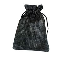 LKXHarleya 50PCS Burlap Gift Bag with Drawstring, Small Burlap Hessian Party Favor Bags, Jewelry Pouches Candy Treat Jute Bag for Wedding Party DIY Craft and Christmas, 3inch X 4inch, Black