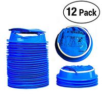 Emesis Bags, Disposable Vomit Bags, Aircraft & Car Sickness Bag, Blue Nausea Bags (Pack of 12) for Travel Motion Sickness