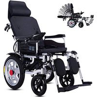 Chair Luxury Electric Wheelchair,Foldable Power Compact Mobility Aid Wheel, Lightweight Portable Medical Scooter Adjustable Backrest and Joystick,15km
