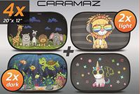 CARAMAZ Car Sun Shade for Baby Window Shade 20"x12" Shade for car Window Mix