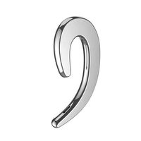 Dnasrivew 1Pc Ergonomic Painless Handsfree Music Wireless Bluetooth Smart Earhook Earphone Silver