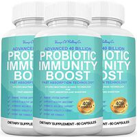 Immune Support Immune System Booster Immunity Boost For Adults Immune Defense Supplement - Better Than Elderberry - 40 Billion CFU Probiotic with Time Release Patent Delivery for Cold and Flu - 3 Pack
