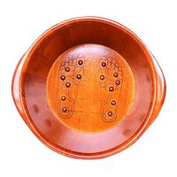 ERHANG Oak Foot Bath Tub Pedicure Bowl Spa Massage for Soaking Feet Massager Foot Barrels Middle-Aged and Elderly Health Care Gift (High: 25cm)