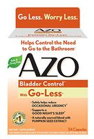 AZO Bladder Control with Go-Less Daily Supplement | Helps Reduce Occasional Urgency* | Helps Reduce Occasional Leakage Due to Laughing, Sneezing and Exercise††† | 54 Capsules