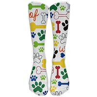 Brown Dog Cpolorful Bone And Paw Compression Socks For Mens & Womens Unisex Comfortable Stockings For Sports